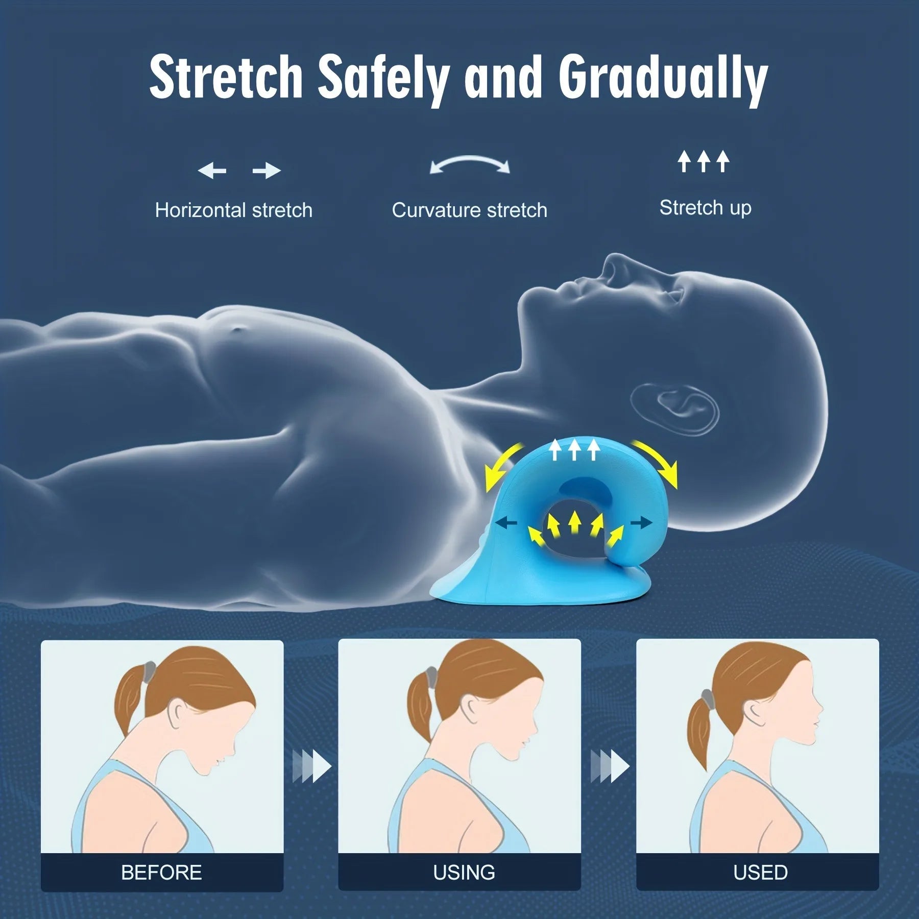 Neck & Shoulder Relief Pillow - Cervical Traction Device
