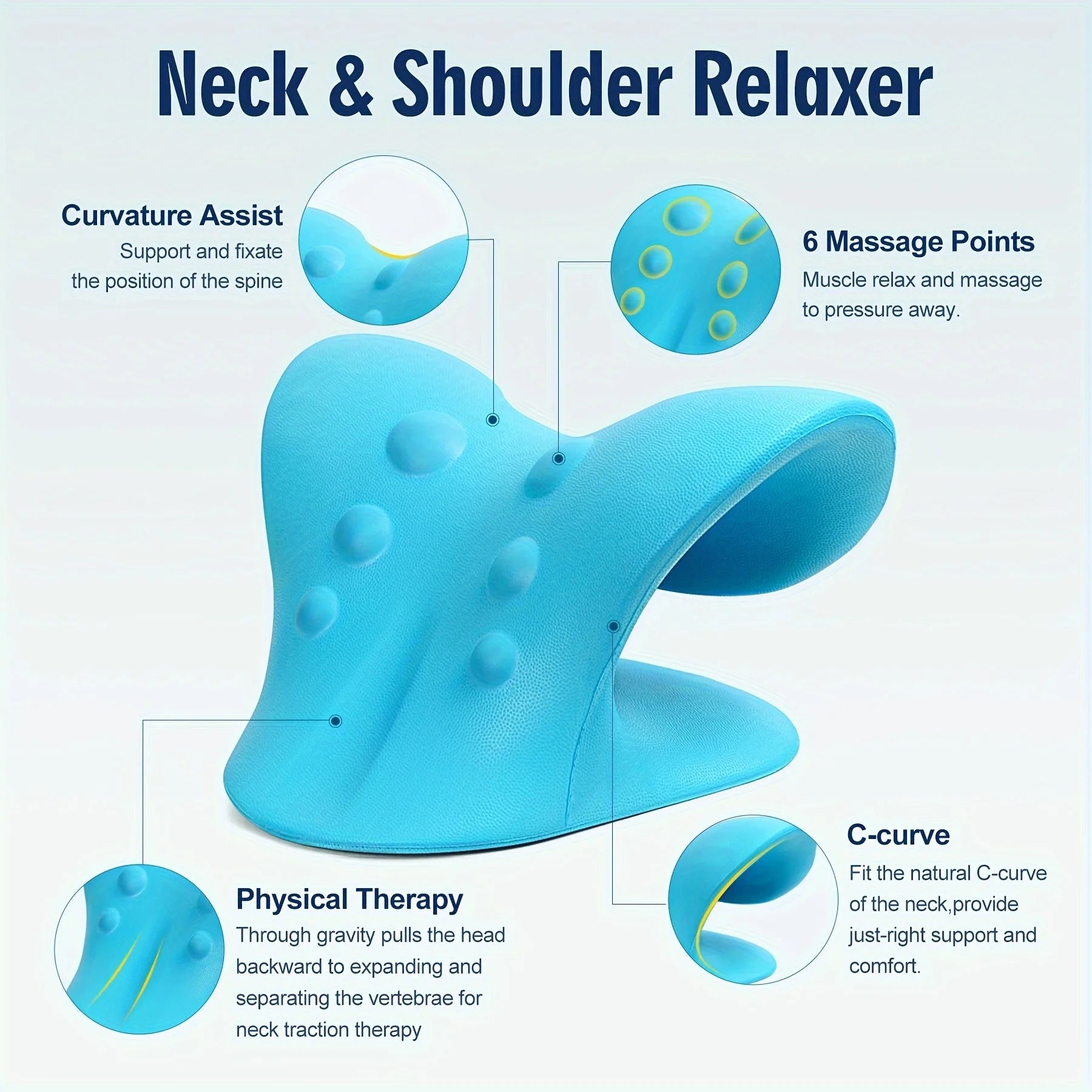 Neck & Shoulder Relief Pillow - Cervical Traction Device