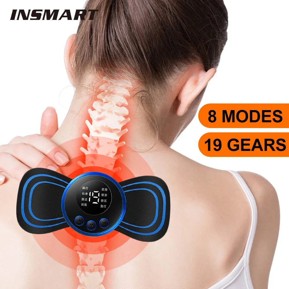 EMS Neck Massager - 8 Modes Electric Cervical Relief